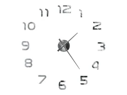 Discount Reloj 3D de pared con diseño moderno 100 cm XXL ES798058 Plateado