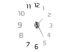 Discount Reloj 3D de pared con diseño moderno 100 cm XXL ES798058 Plateado