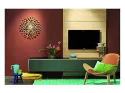 Clearance KARLSSON Reloj de madera girasol 60 cm Marru00f3n