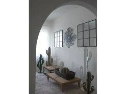 Reloj De Pared-Reloj de pared Big Doodle Ø90 cm en hierro con números y marco tejido Diseño decorativo moderno Agujas blancas Fabricado en Italia Negro