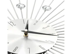Reloj De Pared-Reloj de pared con movimiento de cuarzo 50 cm diseño moderno ES907061 Plateado
