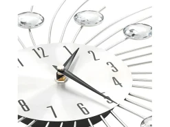 Reloj De Pared-Reloj de pared con movimiento de cuarzo 50 cm ES855022 Plateado