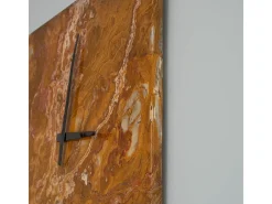 Reloj De Pared-Reloj de pared cuadrado de mármol ónix verde Marru00f3n