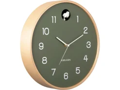 Outlet KARLSSON Reloj de pared Cuco Natural - jungla - Ø31,5cm Verde