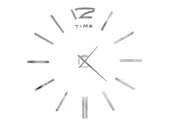 Reloj de pared 3D con diseño moderno 100 cm XXL ES404526 Plateado Hot