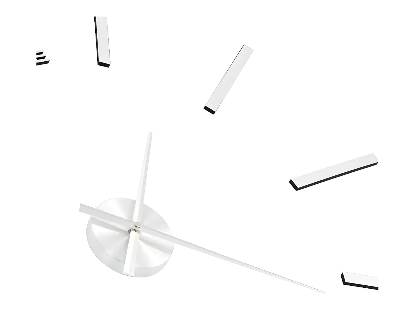 Reloj de pared 3D con diseño moderno 100 cm XXL ES404526 Plateado Hot