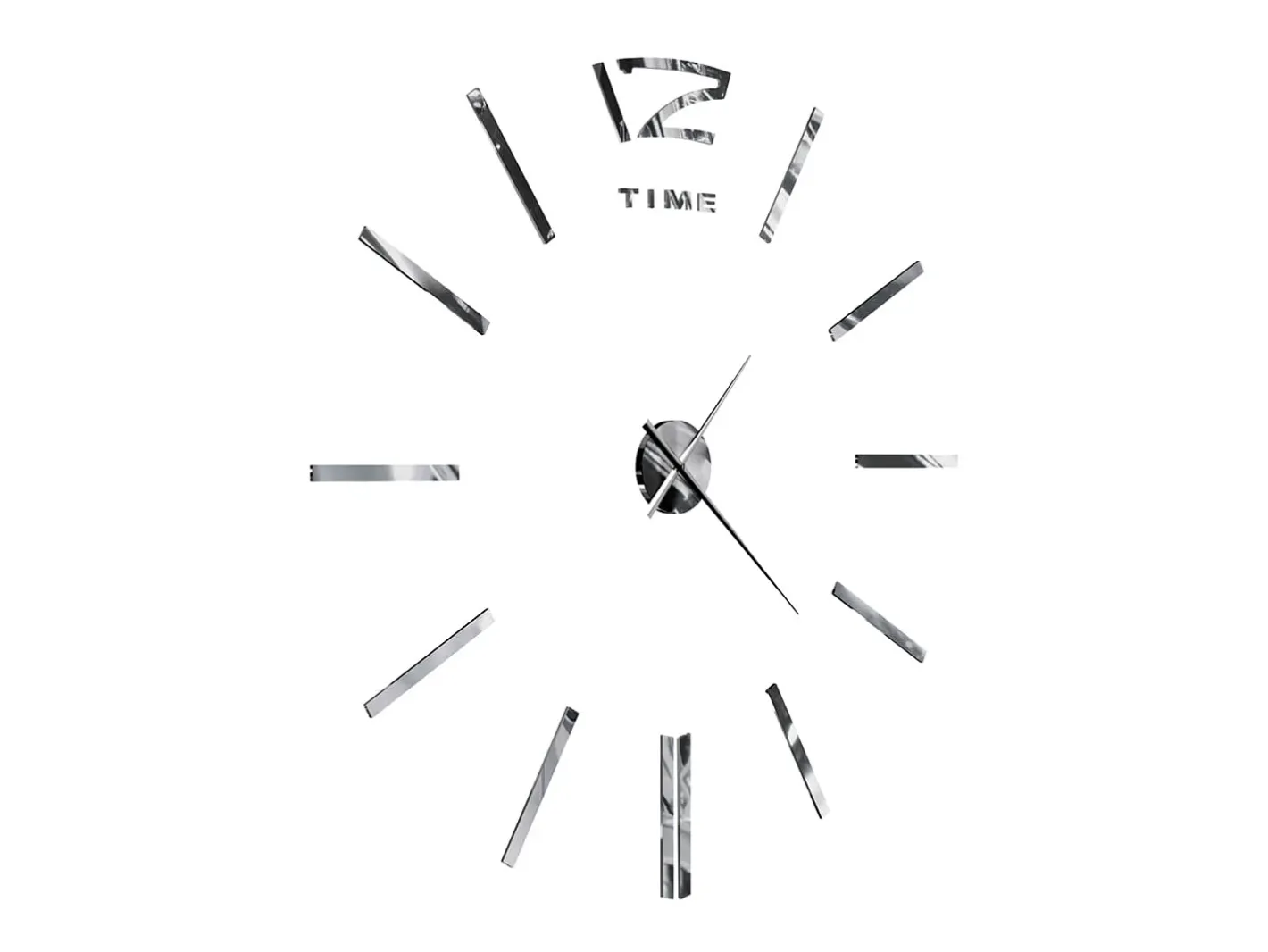 Reloj de pared 3D con diseño moderno 100 cm XXL ES404526 Plateado Hot