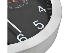 Outlet Reloj de pared de cuarzo higrómetro y termómetro 30 cm ES935509 Negro