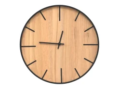 Reloj de pared de hierro y madera de ingeniería marrón Ø39 cm ES318995 Marru00f3n Best