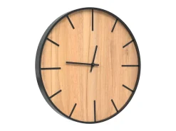 Reloj de pared de hierro y madera de ingeniería marrón Ø39 cm ES318995 Marru00f3n Best