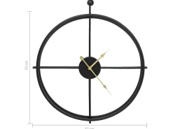 Best Reloj de pared de hierro 52 cm ES511616 Negro