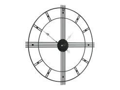 Reloj De Pared-Reloj de pared de hierro Ø60 cm ES664813 Negro