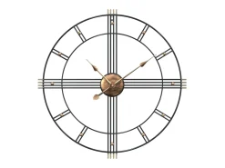 Reloj De Pared-Reloj de pared de hierro Ø60 cm ES664813 Negro