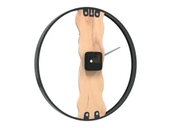 Reloj De Pared-Reloj de pared de hierro y madera de roble marrón Ø35 cm ES345202 Marru00f3n