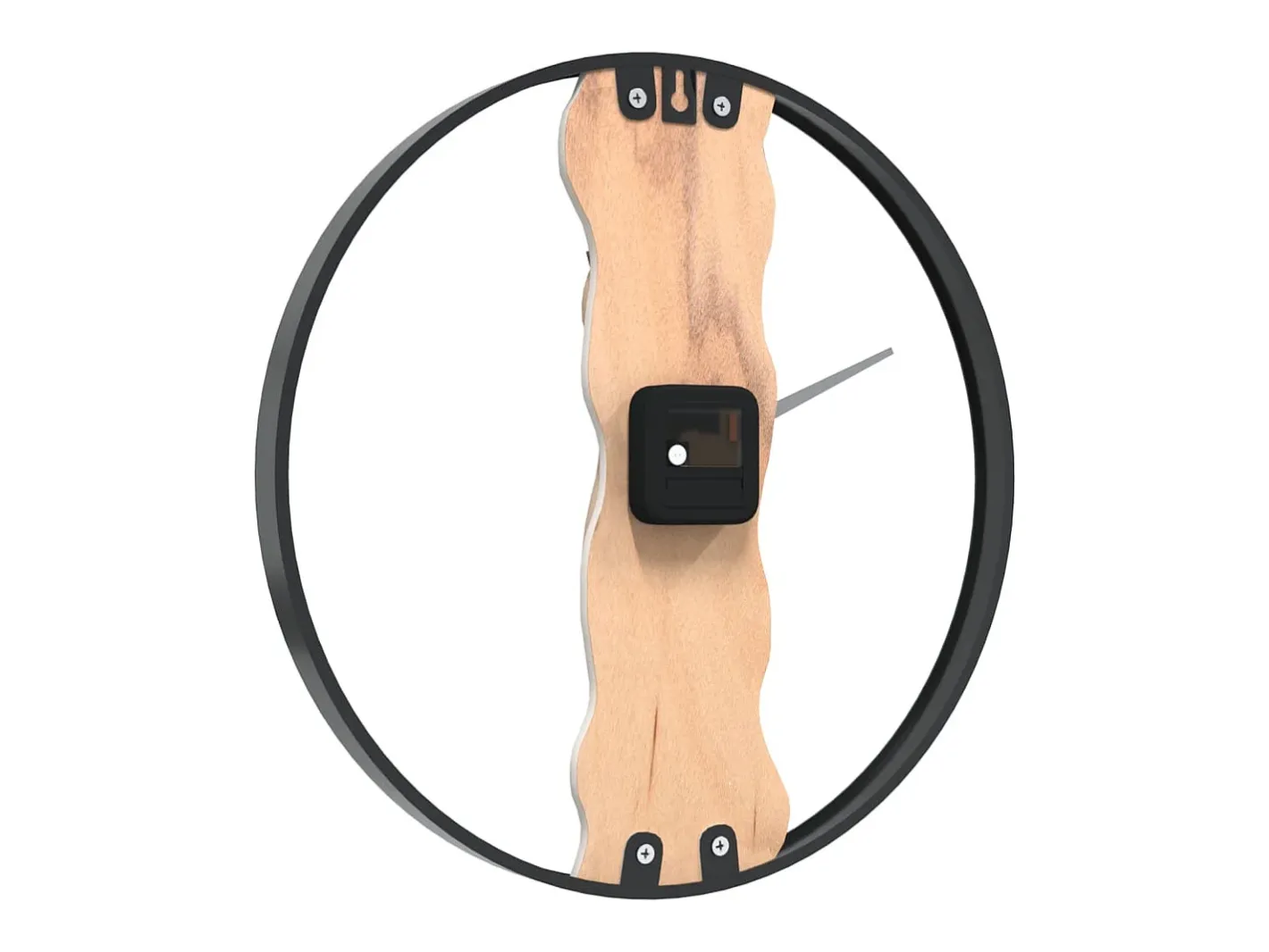 Reloj De Pared-Reloj de pared de hierro y madera de roble marrón Ø35 cm ES345202 Marru00f3n