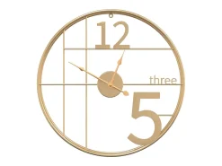 Reloj de pared de hierro Ø50 cm ES121401 Dorado Clearance