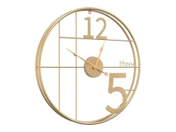 Reloj de pared de hierro Ø50 cm ES121401 Dorado Clearance