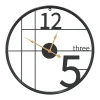 Reloj De Pared-Reloj de pared de hierro Ø50 cm ES824264 Negro