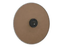 Reloj de pared de madera de ingeniería y negro Ø50 cm ES702449 Amarillo Discount
