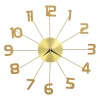 Reloj De Pared-Reloj de pared de metal 50 cm ES759351 Dorado
