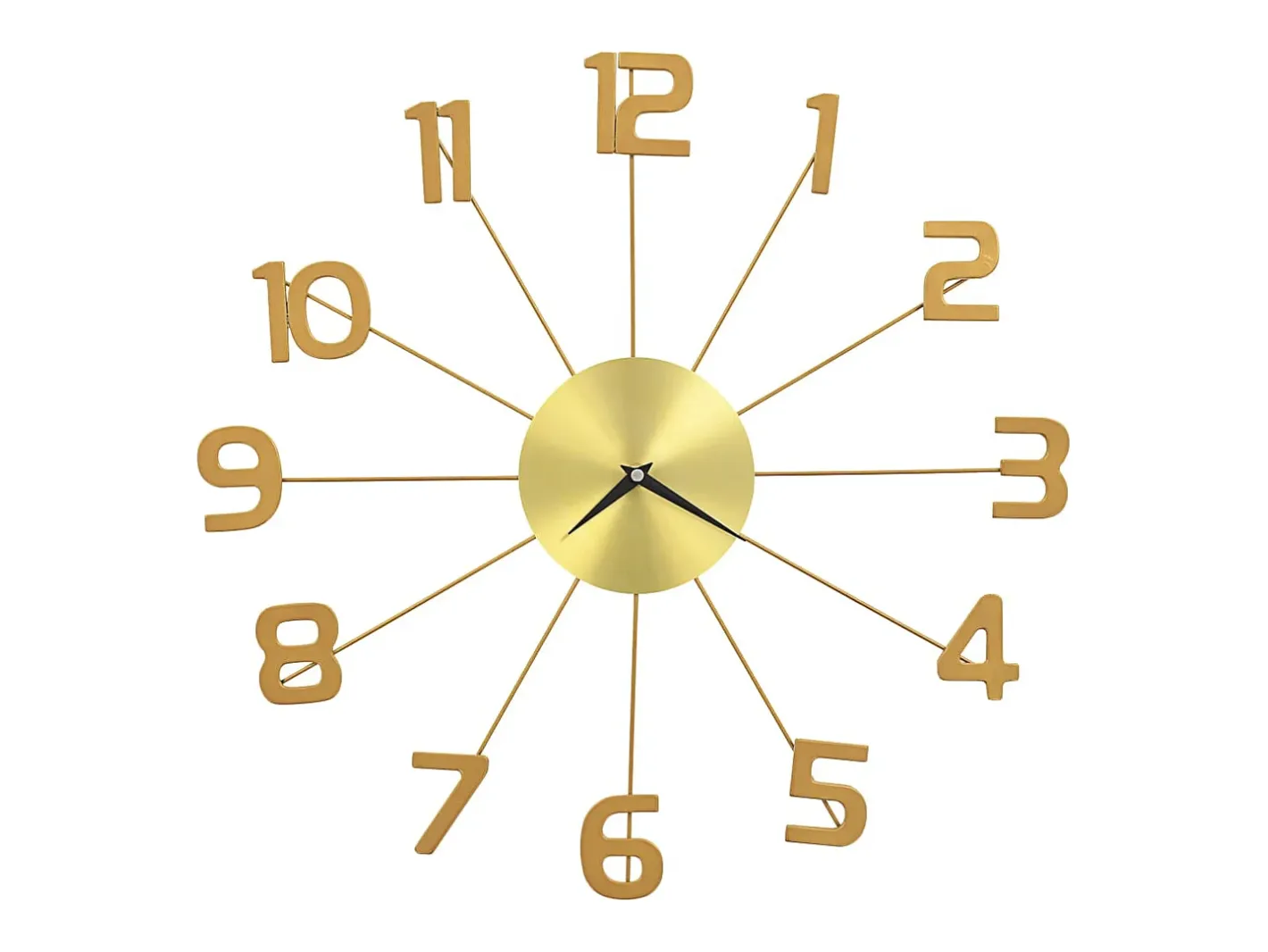Reloj De Pared-Reloj de pared de metal 50 cm ES759351 Dorado