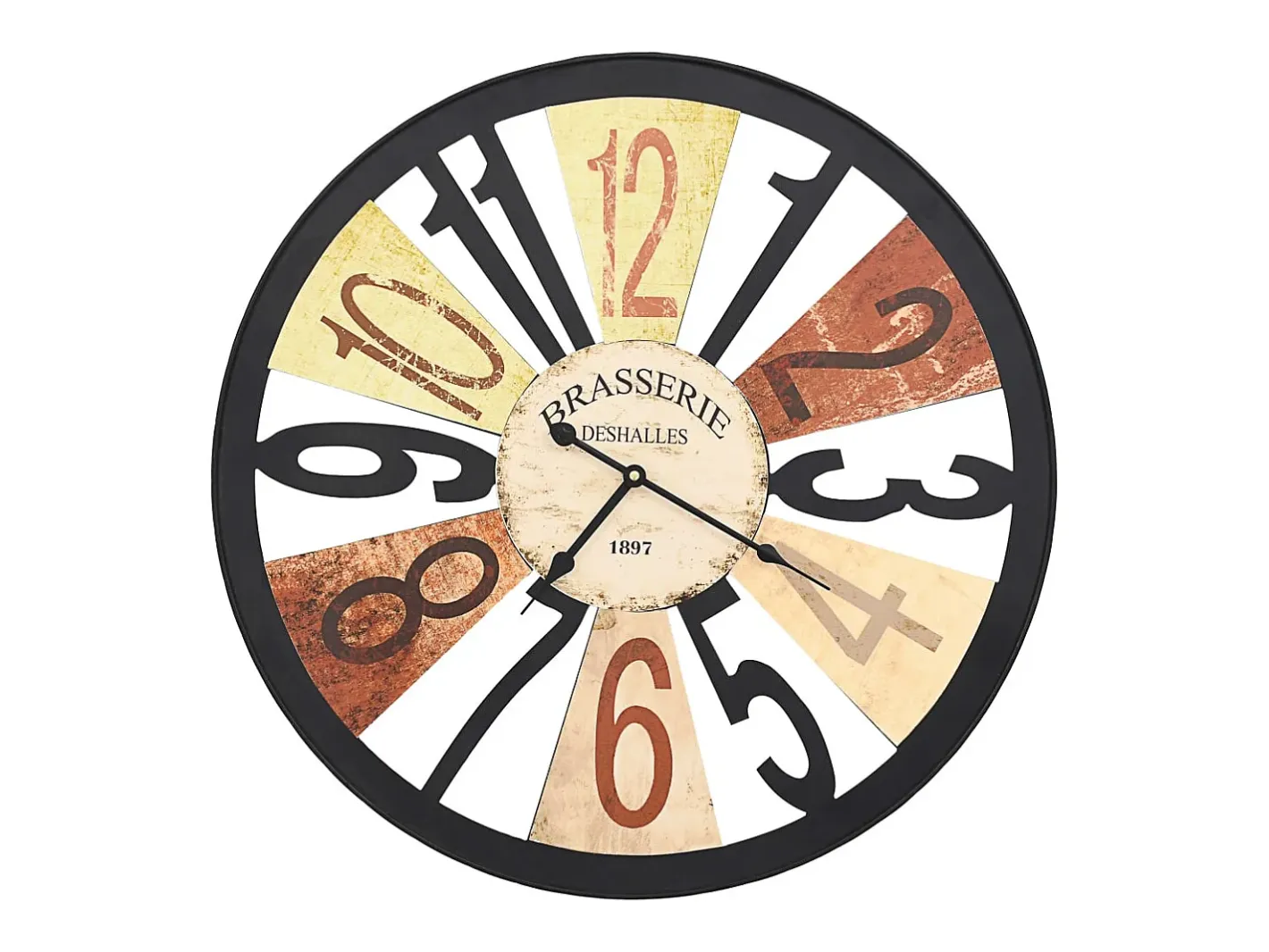 New Reloj de pared de metal 60 cm ES345150 Multicolor