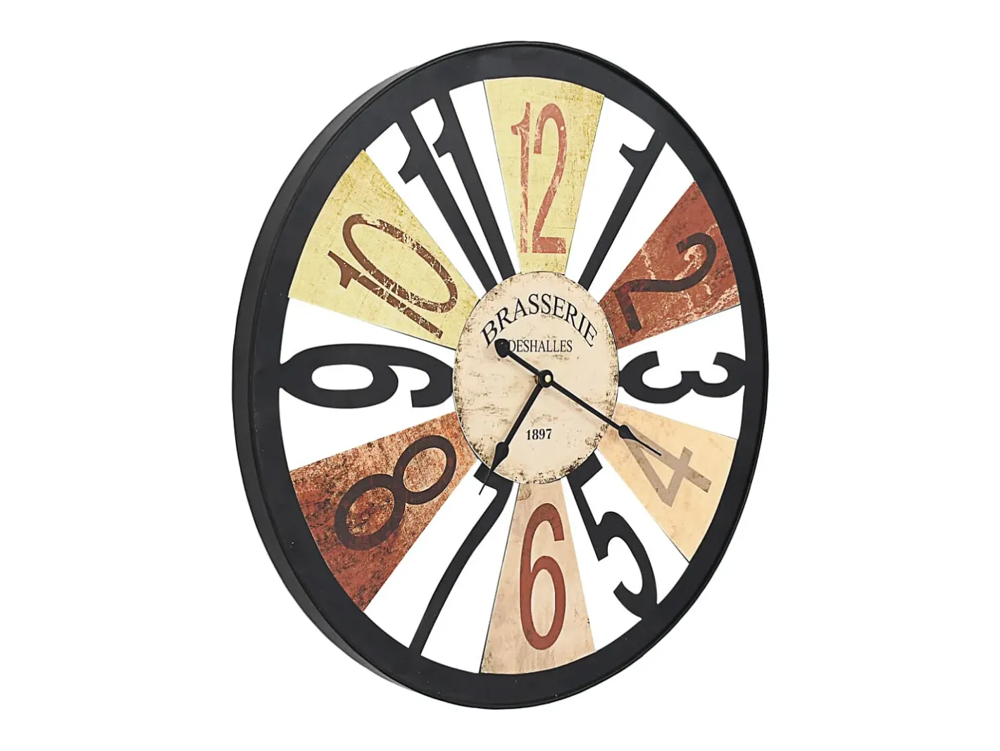 New Reloj de pared de metal 60 cm ES345150 Multicolor