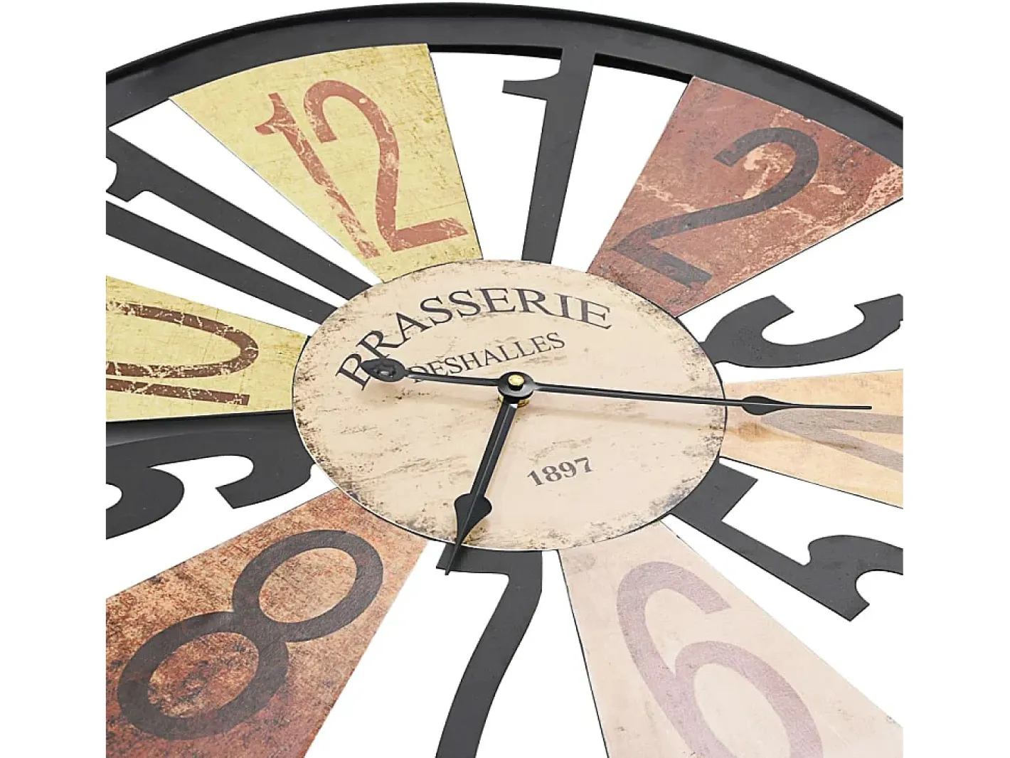 New Reloj de pared de metal 60 cm ES345150 Multicolor