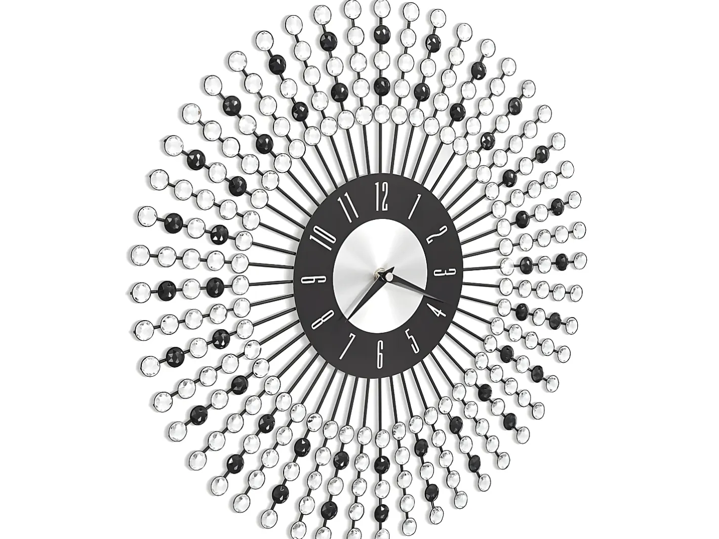Clearance Reloj de pared de metal 43 cm ES775590 Negro