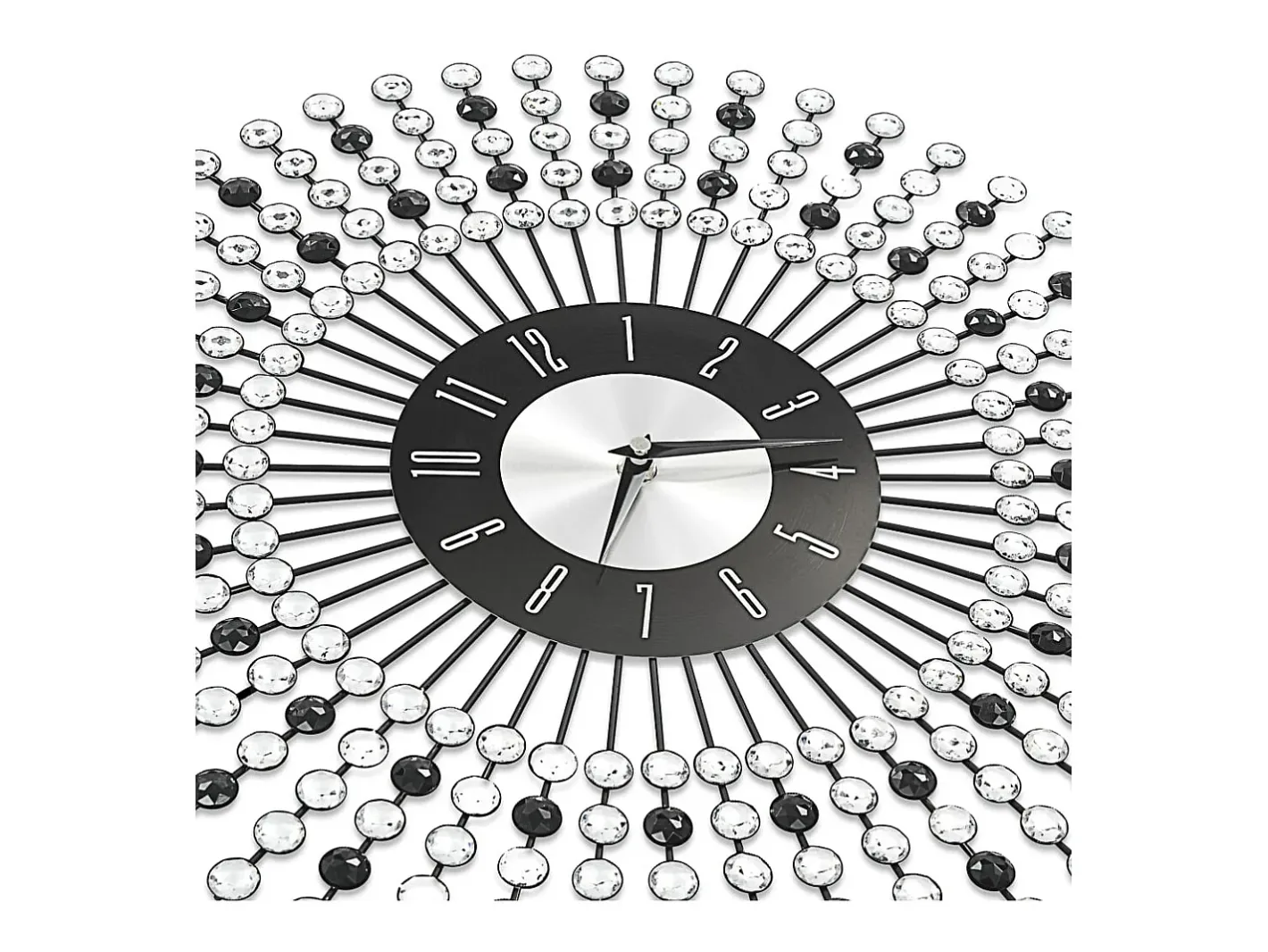 Clearance Reloj de pared de metal 43 cm ES775590 Negro