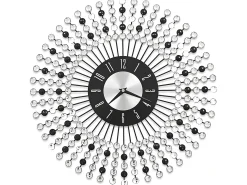 Clearance Reloj de pared de metal 43 cm ES775590 Negro