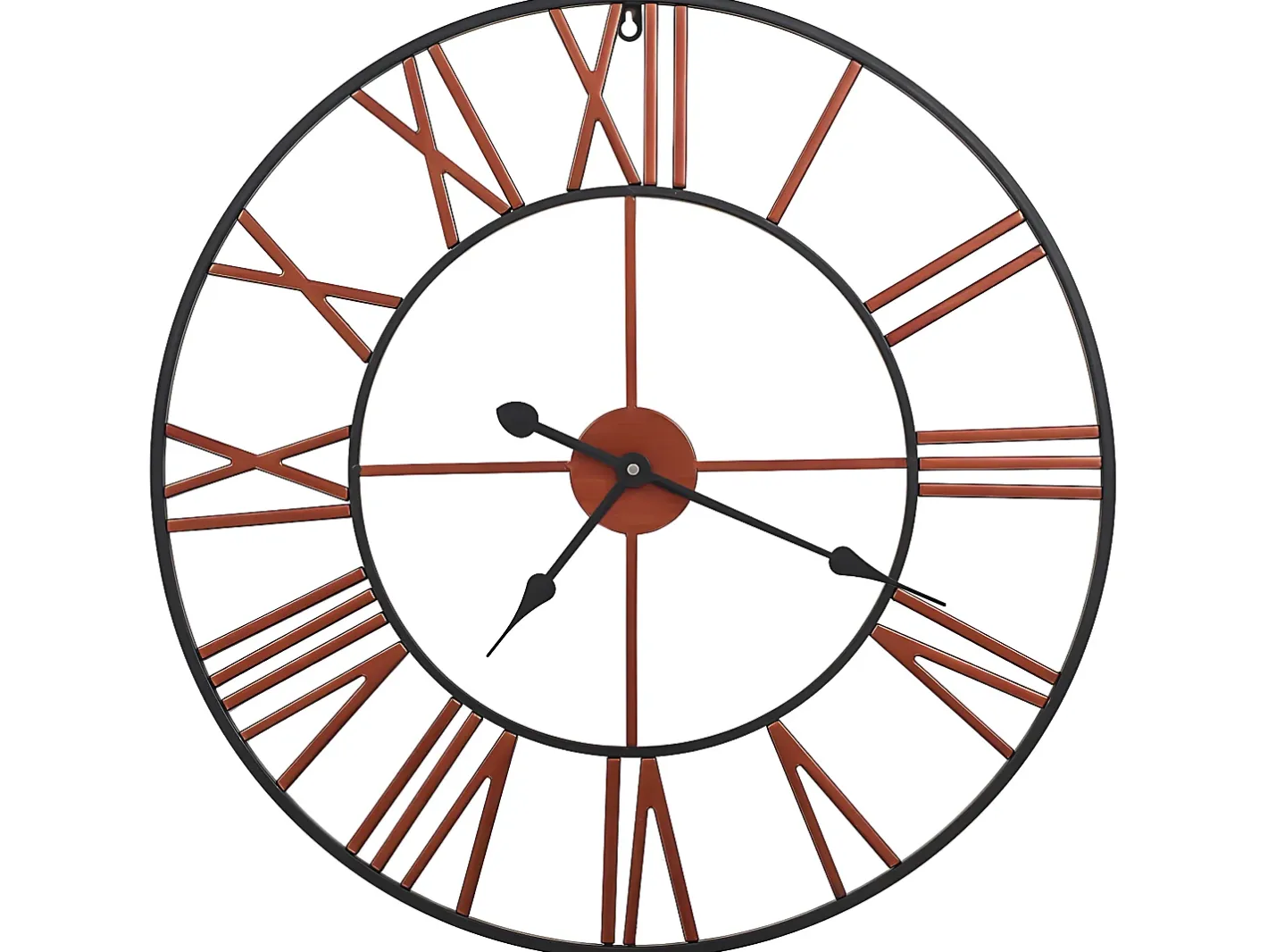 Clearance Reloj de pared de metal 58 cm ES603832 Rojo
