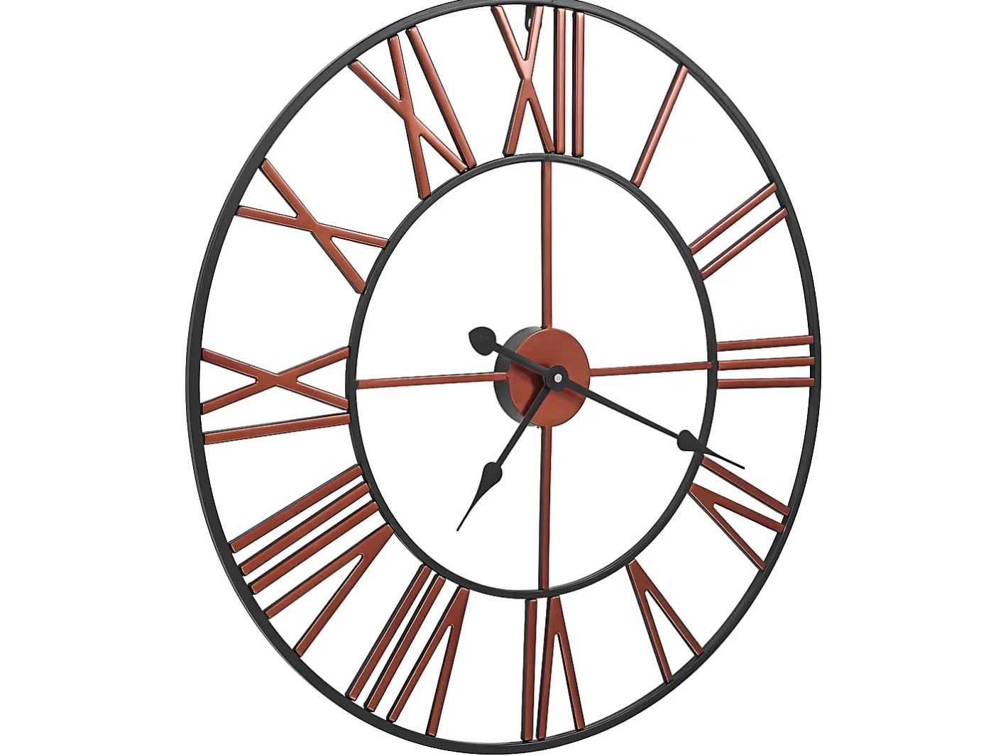 Clearance Reloj de pared de metal 58 cm ES603832 Rojo