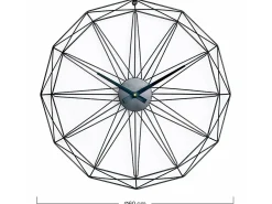 THINIA HOME Reloj de Pared Moderno Ø60cm Negro Online