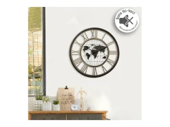 Outlet Atmosphera Reloj de Pared para Salón Alessio, Moderno, , 67 cm Negro