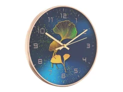 Best Reloj de pared poliestireno y cristal y azul Ø29,5 cm ES832270 Dorado