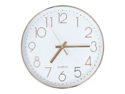 Hot vidaxl Reloj de pared redondo /dorado Ø30 cm Rosa