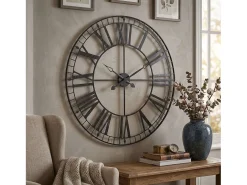 Atmosphera Reloj de Pared Tibor, , 88 cm, para Salón y Comedor, Diseño Moderno Negro Hot