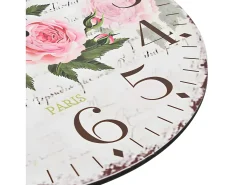 Outlet Reloj de pared vintage con flores 30 cm ES157678 Multicolor