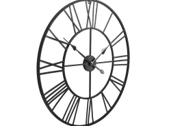 Sale Reloj de pared vintage movimiento cuarzo metal 80 cm XXL ES400434 Negro