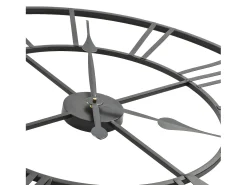 Sale Reloj de pared vintage movimiento cuarzo metal 80 cm XXL ES400434 Negro