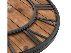 Reloj de pared vintage movimiento cuarzo madera metal 60 cm XXL ES413888 Marru00f3n Online