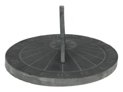 ESSCHERT DESIGN Estatua-Reloj de sol en esquisto Gris