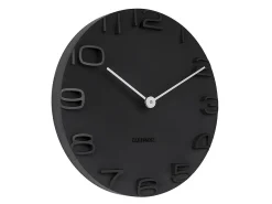 Hot KARLSSON Reloj moderno con agujas cromadas On the Edge Negro