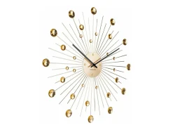 KARLSSON Reloj redondo de metal Sunburst 50 cm Dorado New