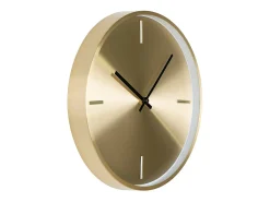 House Nordic Reloj De Pared-Reloj redondo de pared dorada en aluminio Ø 30 cm Dorado