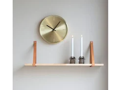 House Nordic Reloj De Pared-Reloj redondo de pared dorada en aluminio Ø 30 cm Dorado