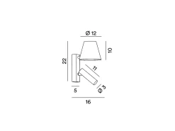 Aplique Para Pared-Reverse - Aplique LED de pared para dormitorio de metal, 6 W, 3000 K, 480 lm, regulable, luz en el difusor - Perenz - Blanco