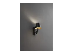 Outlet Reverse - Aplique LED de pared para dormitorio de metal, 6 W, 3000 K, 480 lm, regulable, luz en el difusor - Perenz - Marrón metalizado Marru00f3n