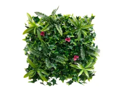 New Vente-unique Revestimiento mural de vegetal sintético IKAZ - Pack de 1m² - Verde